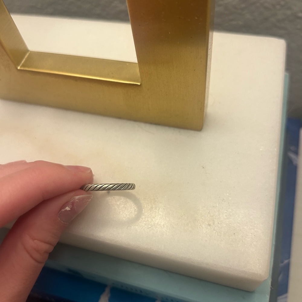 David Yurman Silver Twisted Ring